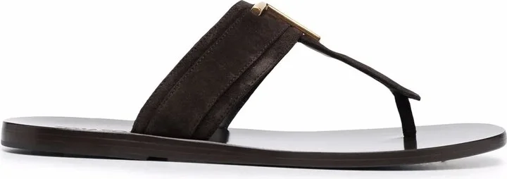Logo-Plaque Thong Sandals