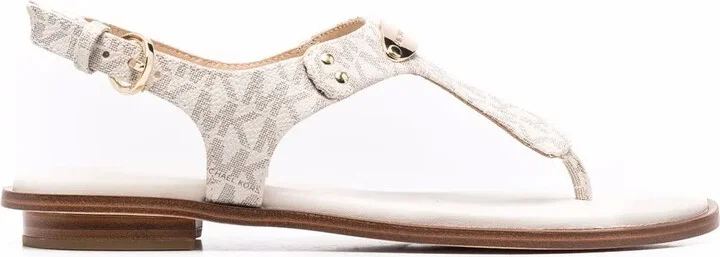 Logo Plaque Thong Sandals