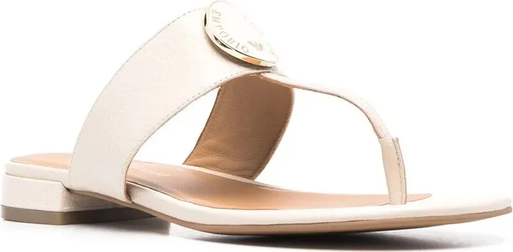Logo-Plaque Thong-Strap Sandals - Image 2