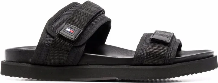 Logo-Plaque Touch-Strap Sandals