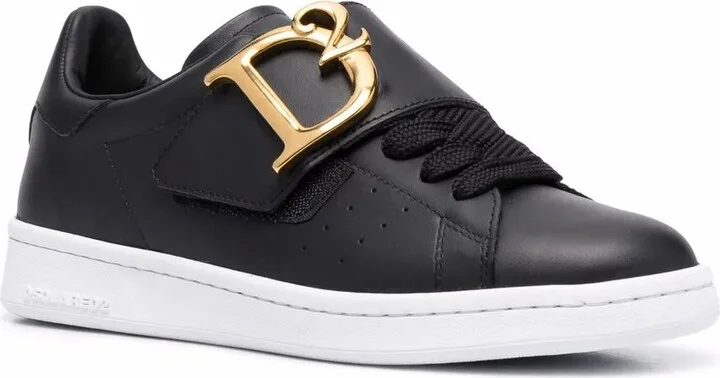 Logo-Plaque Touch-Strap Sneakers - Image 2