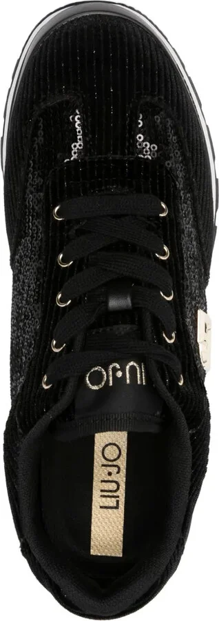 Logo-Plaque Velvet Trainers - Image 4