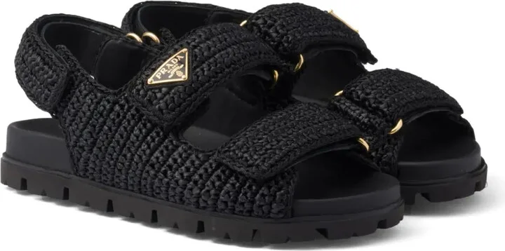 Logo-Plaque Woven Sandals - Image 2