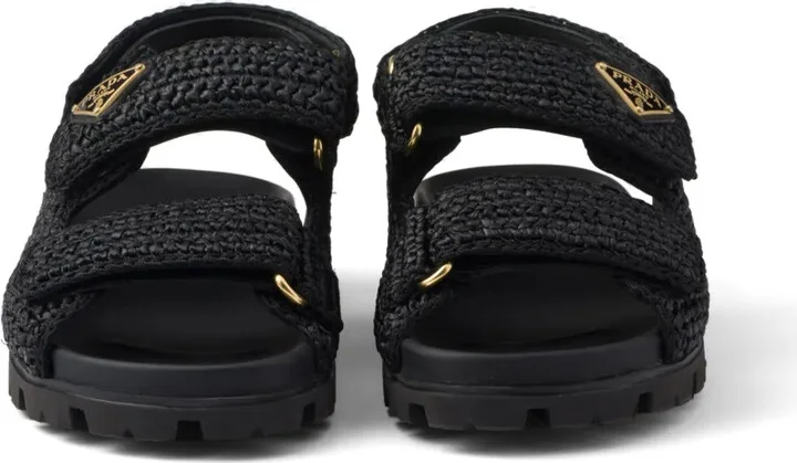 Logo-Plaque Woven Sandals - Image 5