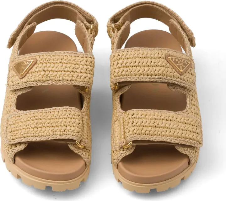 Logo-Plaque Woven Sandals - Image 4