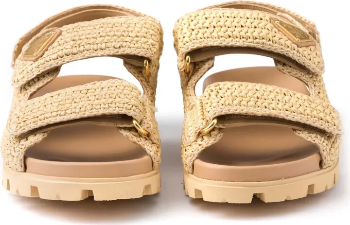 Logo-Plaque Woven Sandals - Image 5
