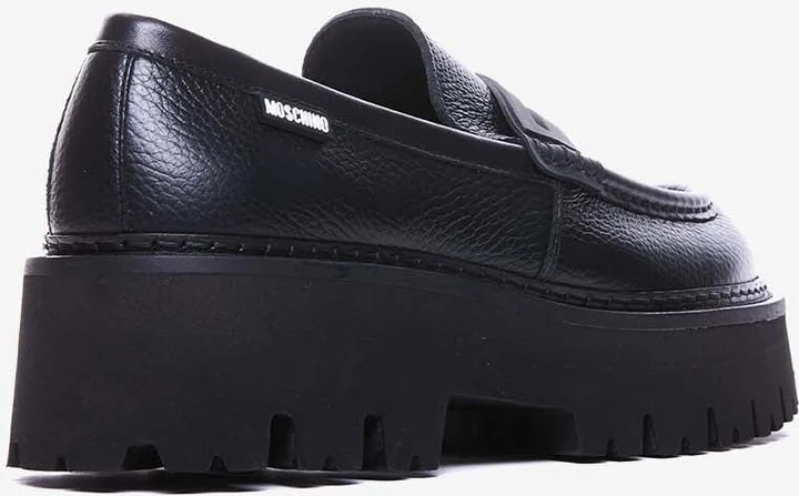 Logo Platform Leather Loafers - Image 2
