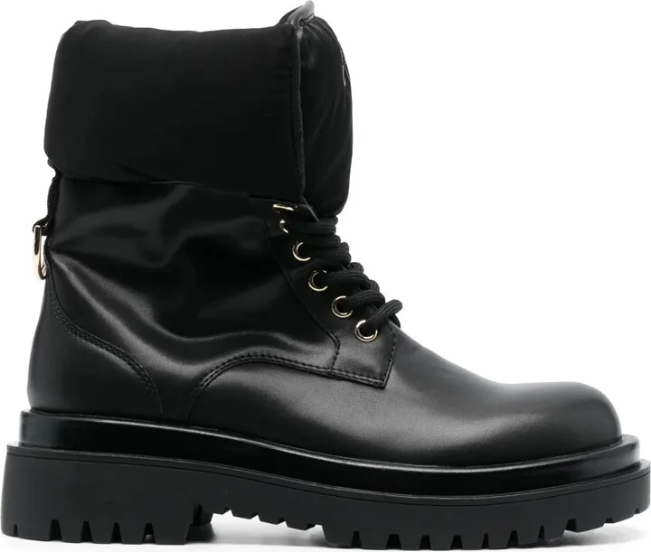 Logo-Print Ankle-Length Boots