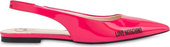Logo-Print Ballerina Shoes