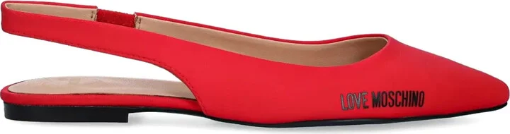 Logo-Print Ballerina Shoes