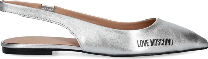 Logo-Print Ballerina Shoes