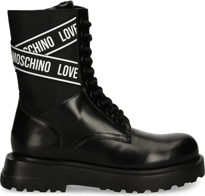 Logo-Print Boots