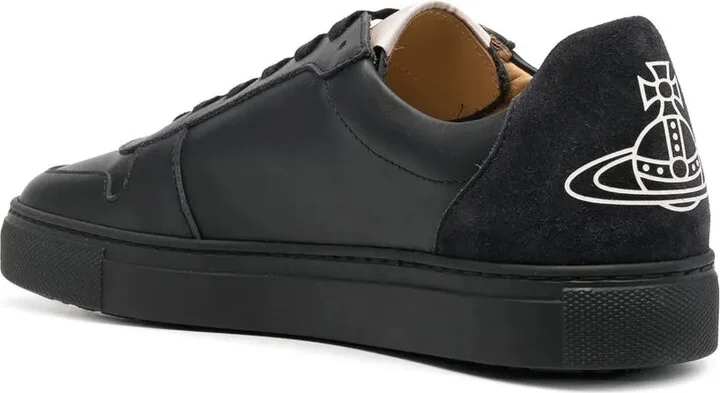 Logo-Print Calf Leather Sneakers - Image 3