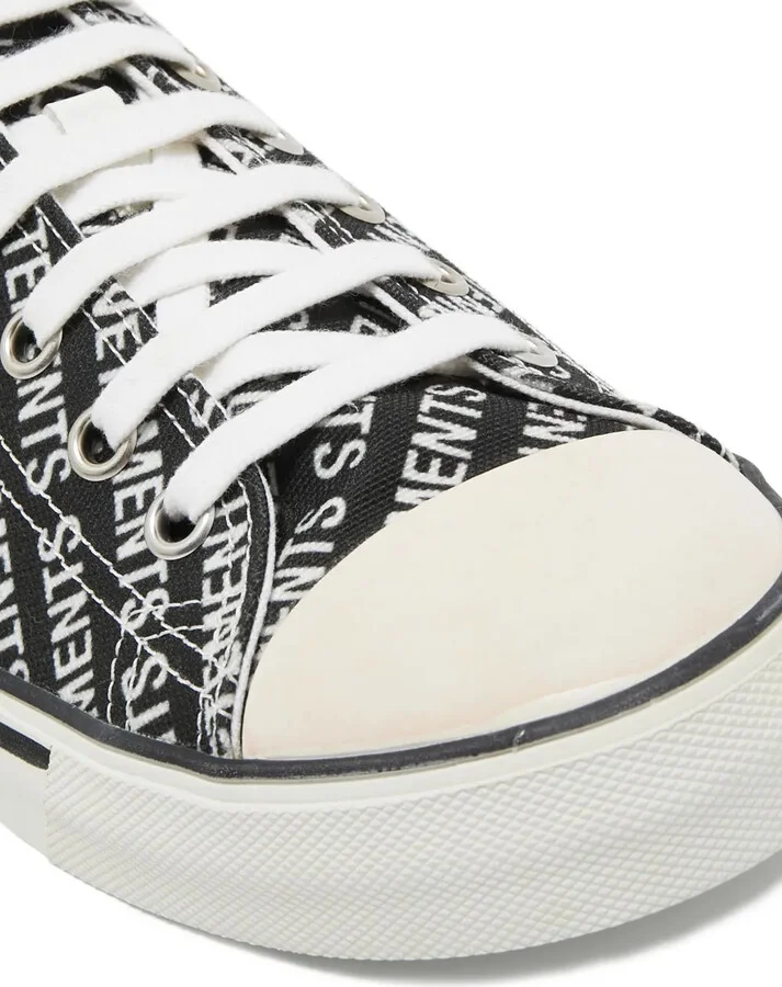 Logo-Print Canvas Sneakers - Image 5