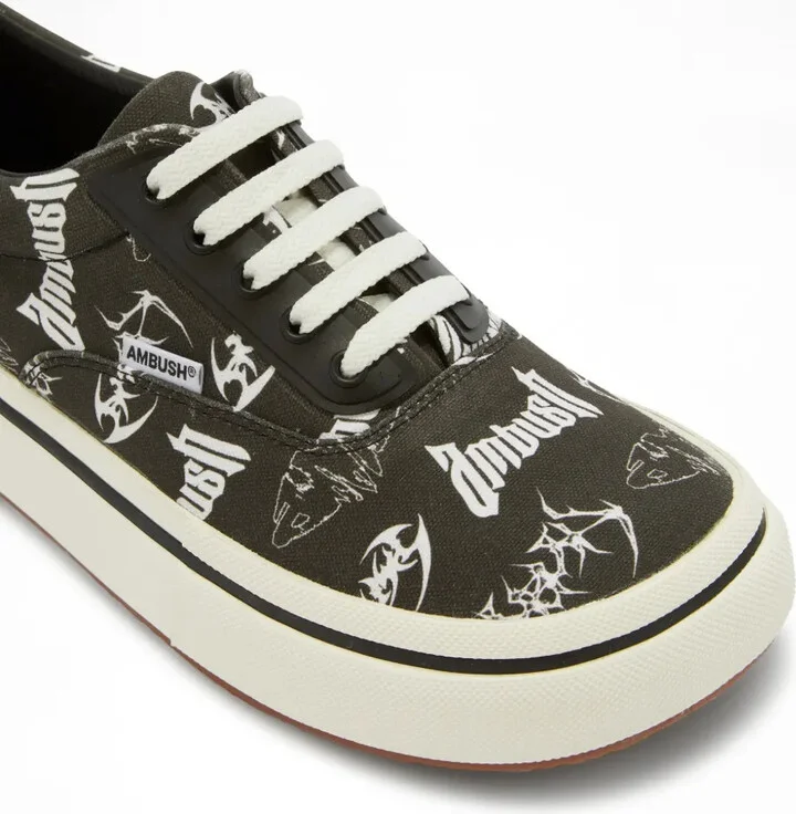 Logo-Print Canvas Sneakers - Image 5