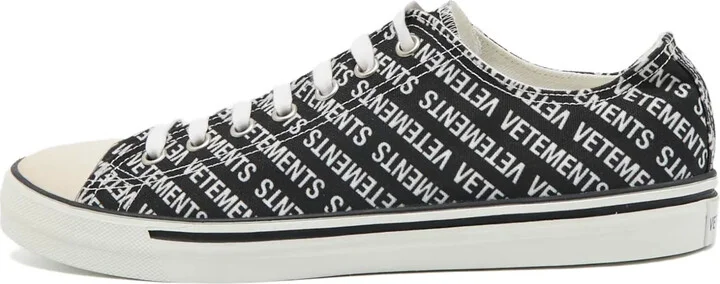 Logo-Print Canvas Sneakers