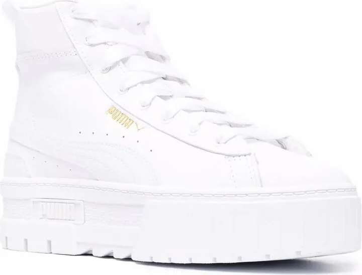 Logo-Print Chunky High-Top Leather Sneakers - Image 2