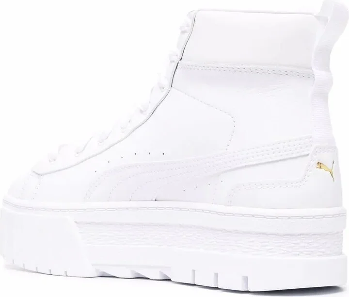 Logo-Print Chunky High-Top Leather Sneakers - Image 3