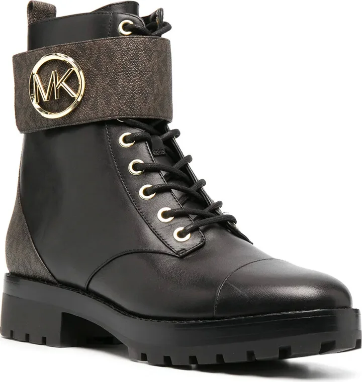 Logo-Print Combat Boots - Image 2