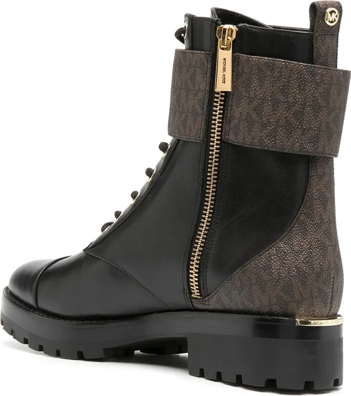Logo-Print Combat Boots - Image 3
