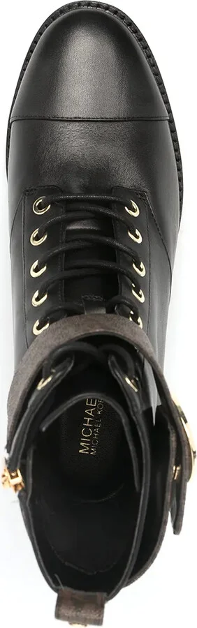 Logo-Print Combat Boots - Image 4