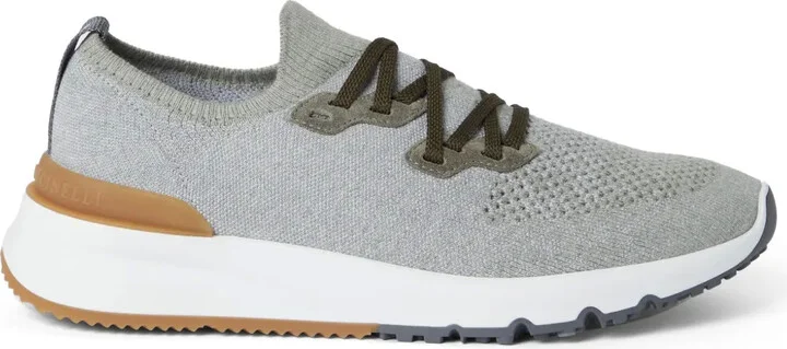 Logo-Print Cotton-Blend Sneakers