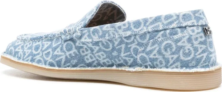 Logo-Print Denim Loafers - Image 3