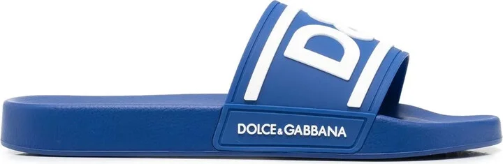 Logo-Print Detail Pool Slides