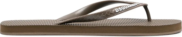 Logo-Print Flips Flops