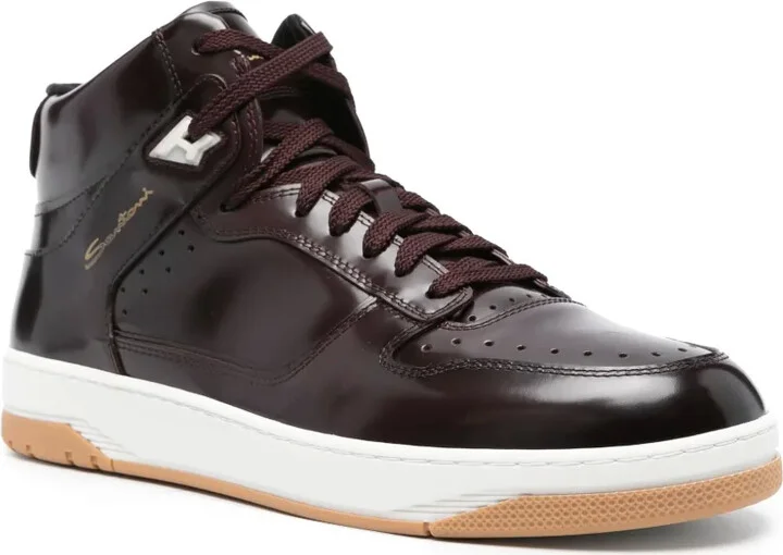 Logo-Print High-Shine Finish Sneakers - Image 2