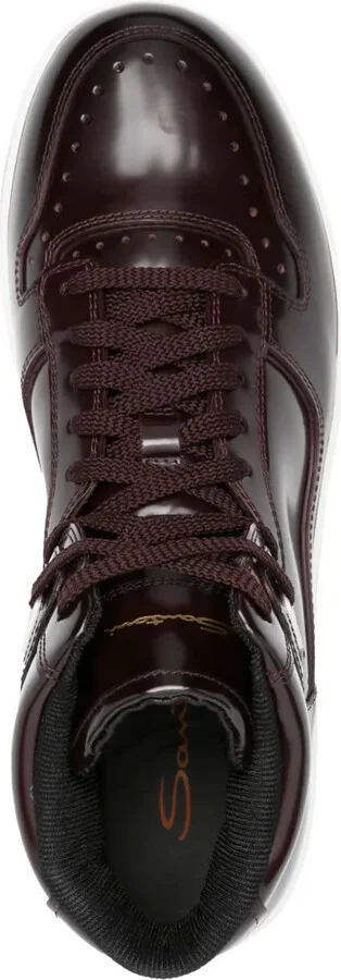 Logo-Print High-Shine Finish Sneakers - Image 4
