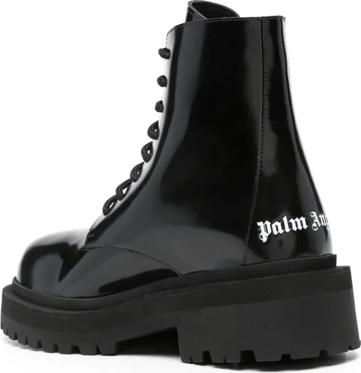 Logo-Print Lace-Up Boots - Image 3