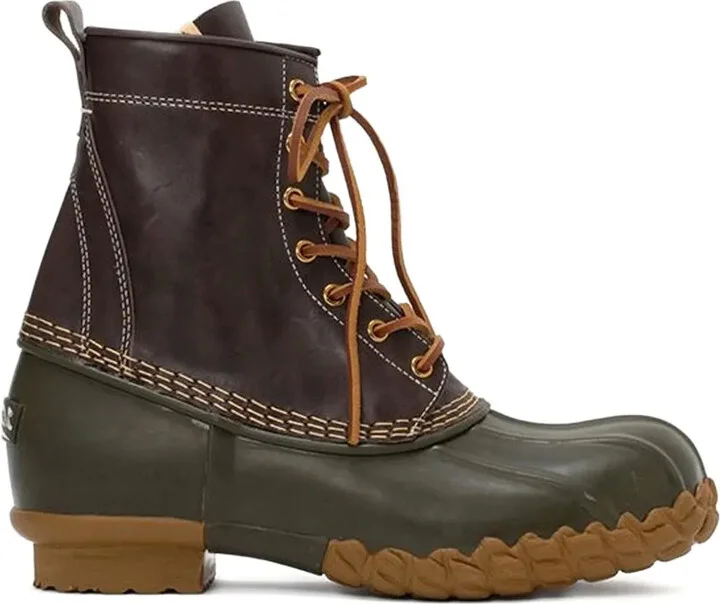 Logo-Print Lace-Up Boots