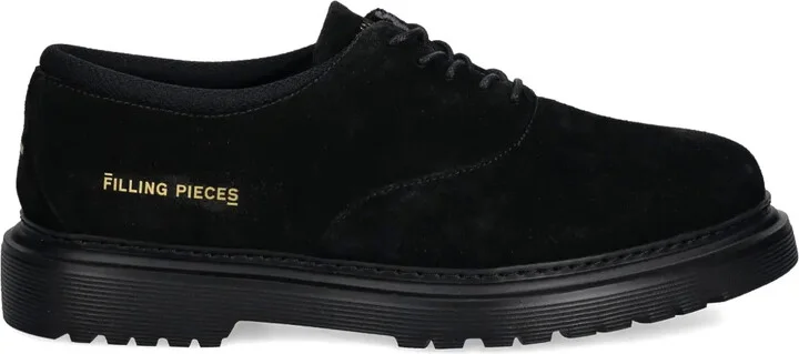 Logo-Print Lace-Up Derby Shoes