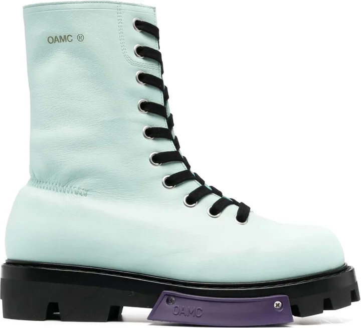 Logo-Print Lace-Up Fastening Boots