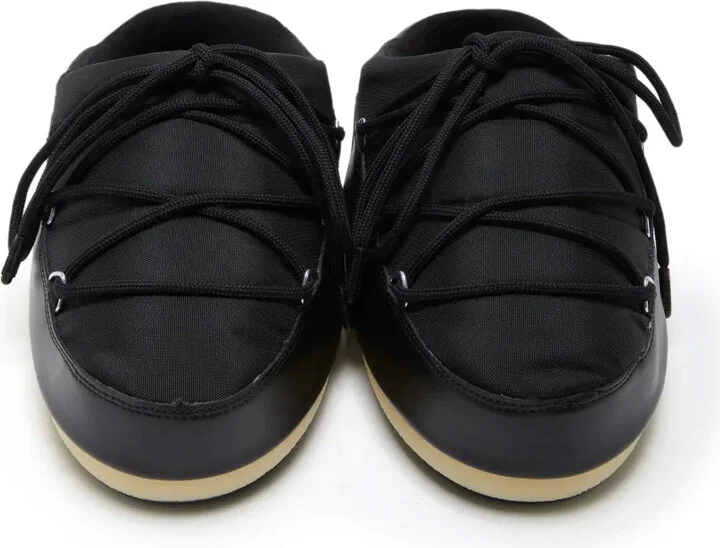 Logo-Print Lace-Up Mules - Image 4