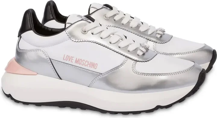 Logo-Print Lace-Up Sneakers - Image 2