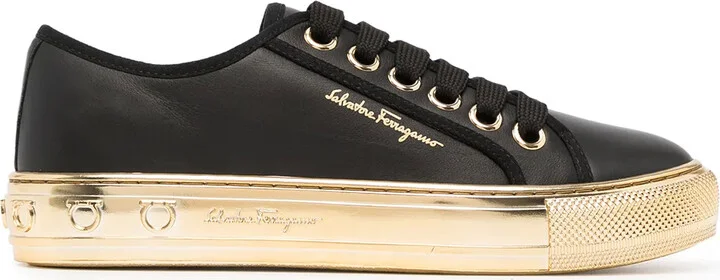 Logo-Print Lace-Up Sneakers