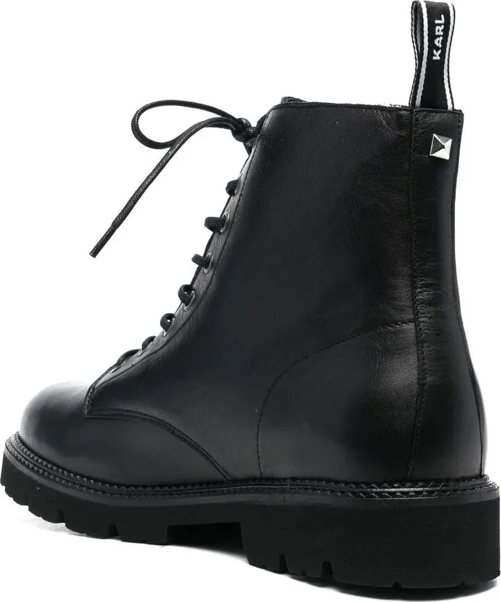 Logo-Print Leather Ankle Boots - Image 3