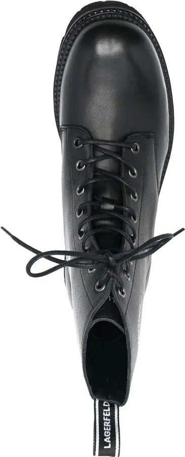 Logo-Print Leather Ankle Boots - Image 4