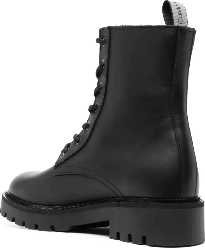 Logo-Print Leather Boots - Image 3