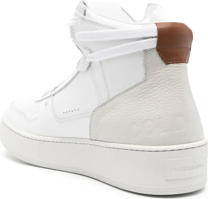 Logo-Print Leather Hi-Top Sneakers - Image 3