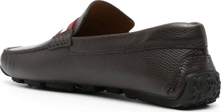 Logo-Print Leather Loafers - Image 3