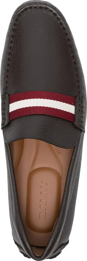 Logo-Print Leather Loafers - Image 4