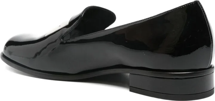 Logo-Print Leather Loafers - Image 3