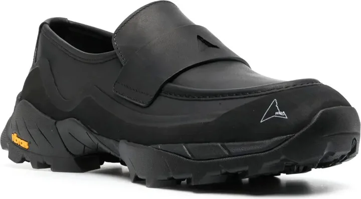 Logo-Print Leather Loafers - Image 2