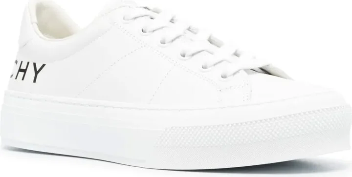 Logo-Print Leather Low-Top Sneakers - Image 2