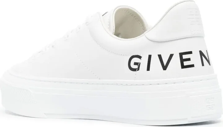 Logo-Print Leather Low-Top Sneakers - Image 3