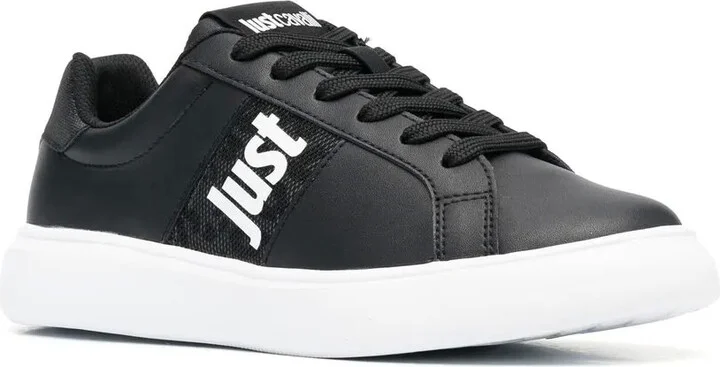Logo Print Leather Low-Top Sneakers - Image 2