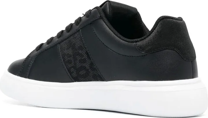 Logo Print Leather Low-Top Sneakers - Image 3